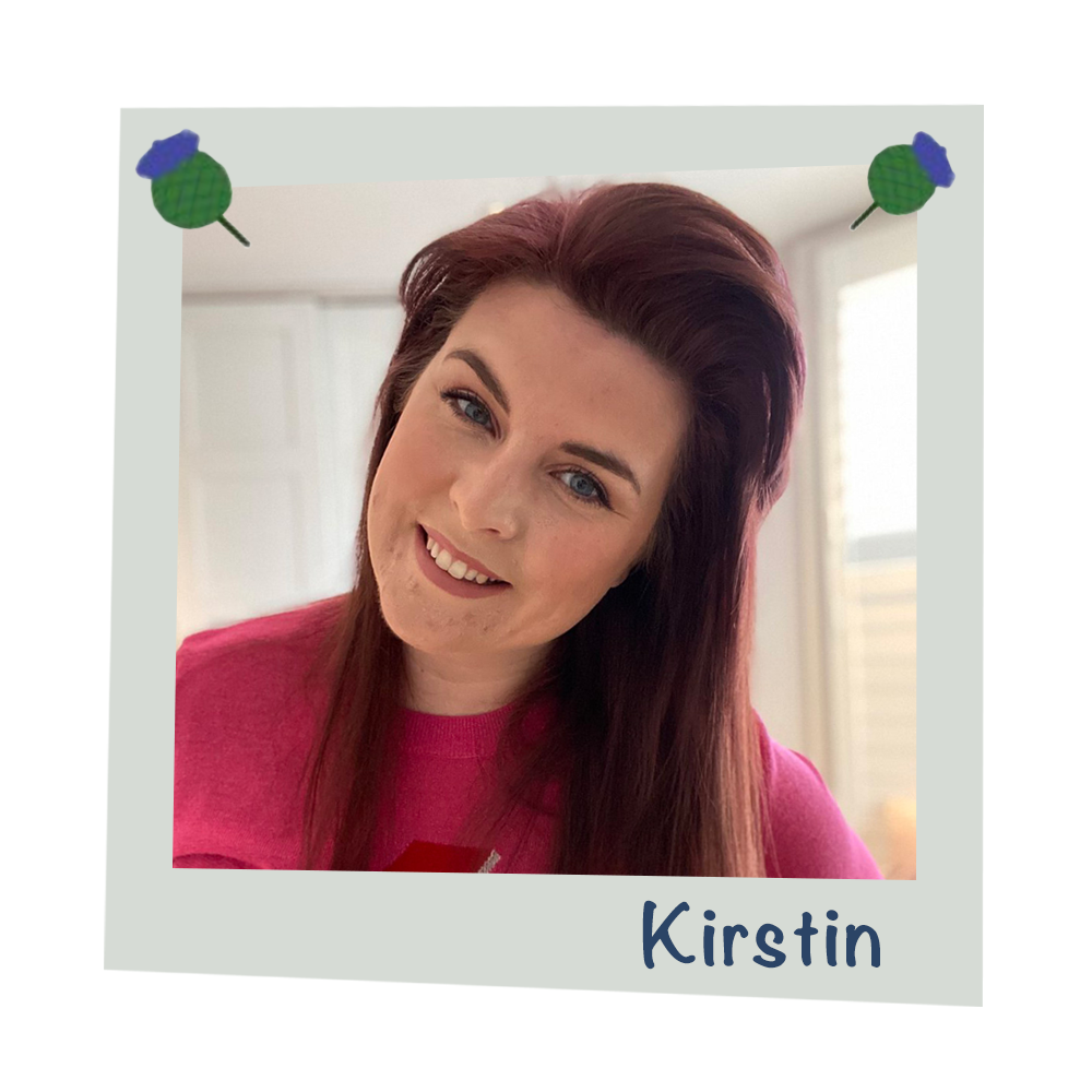 About Kirstin photo within Illustrated polaroid image